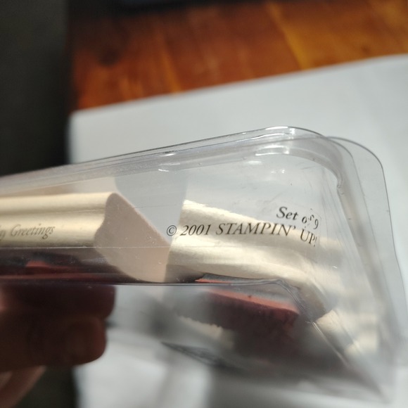 Vintage Stampin Up Wood Stamps Birthday Greetings Set‎ of 9 Retired 2001 - Picture 6 of 6